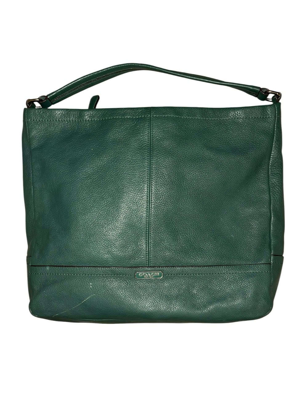 Coach Park Pine Green Pebbled Leather Hobo Bag F23203